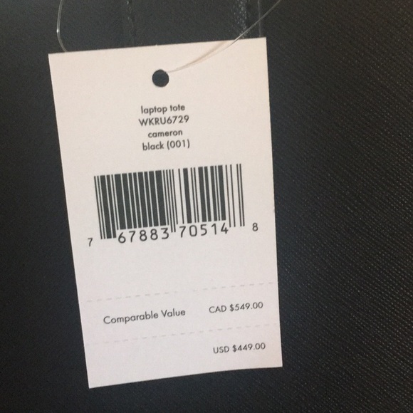 Kate Spade ♠️ Cameron Black Laptop Tote - Picture 7 of 13